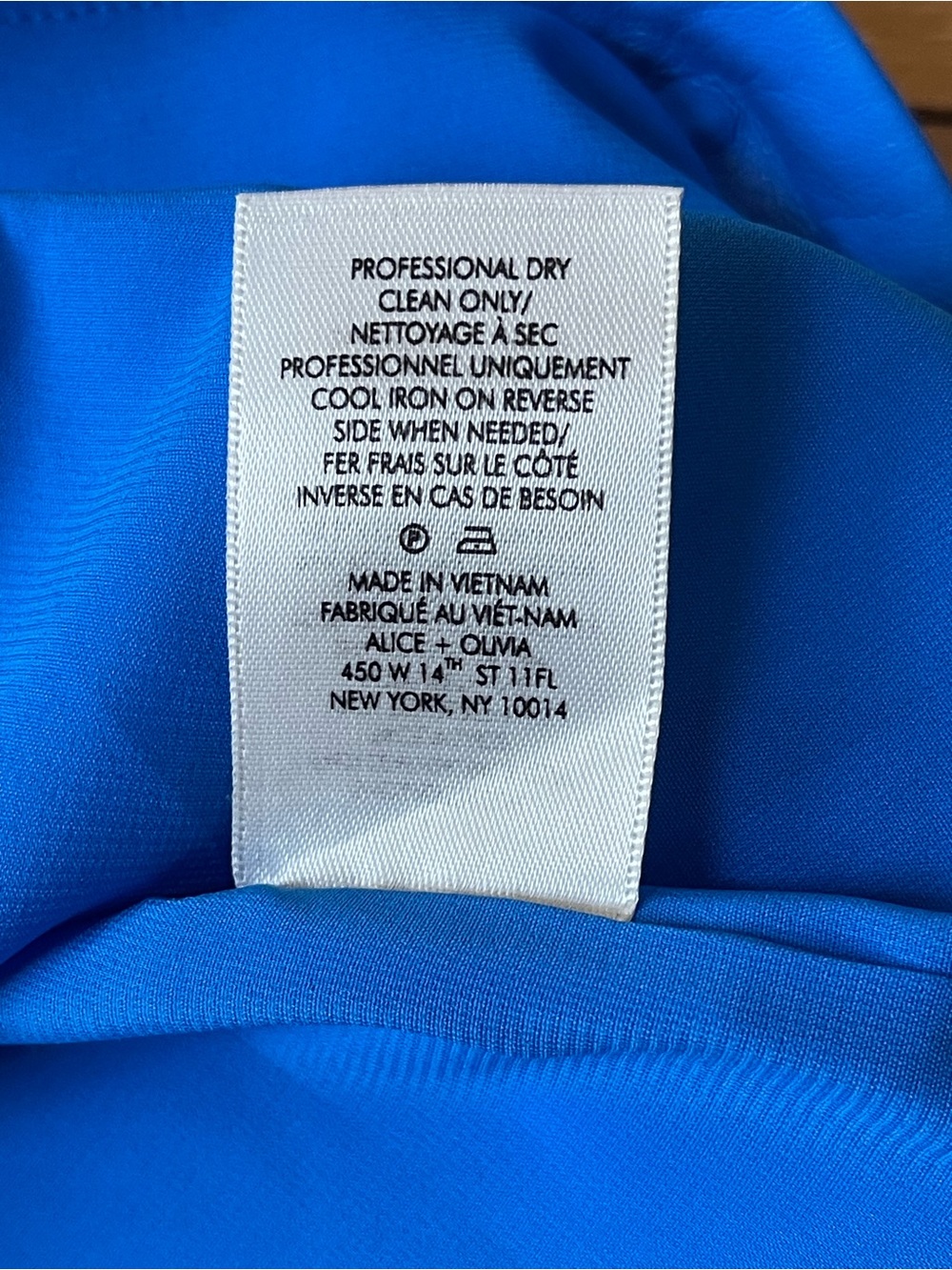 Alice + Olivia Coley Palace Blue Vegan Leather Shift Dress Size 12 Edgy - Picture 12 of 13